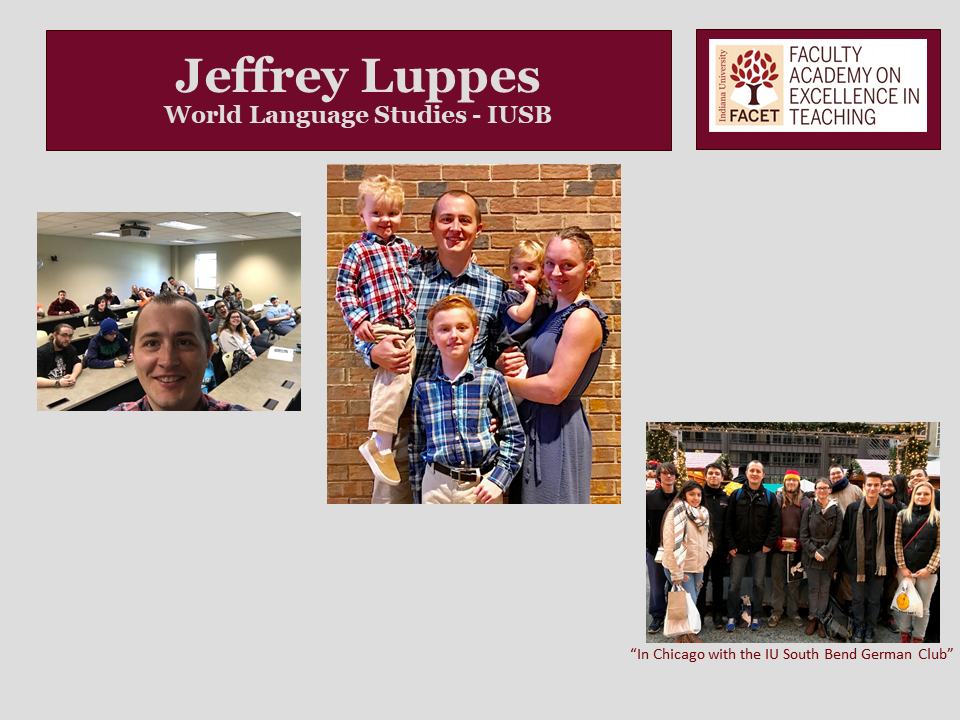 Jeffrey Luppes, World Language Studies, IUSB