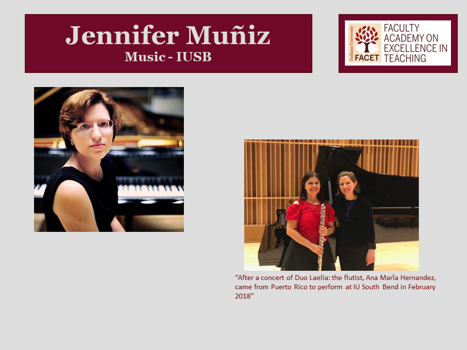 Jennifer Muniz, Music, IUSB