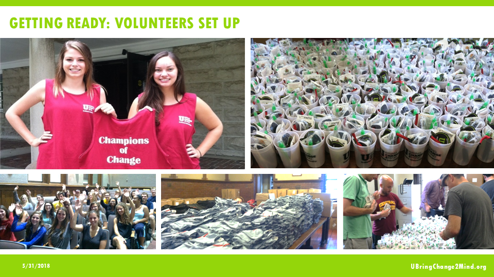 Getting Ready: Volunteers Set Up